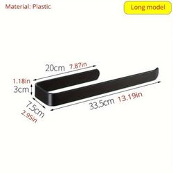 TEMU 1pc Kitchen Self-adhesive Paper Towel Holder, Suitable For Under , Rv Bathroom Paper Towel And Towel Rack, Plastic Packaging And Roll Paper Storage Rack, Home Kitchen Bathroom Supplies
