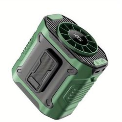 TEMU Portable Waist Fan, Long , Outdoor Construction Site Camping Waist Fan 100-speed Fan