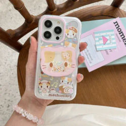 Cute Cartoon Cake Mashumaro Magsafe Wireless Charge Phone Case For iPhone 15 14 13 16 Pro Max Kitty