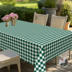 1 pièce de nappe imprimée à carreaux verts classiques, style agricole, adaptée au pique-nique de style camping, saison de mariage, anniversaire, fête de jardin, décoration de fête de Noël, accessoires