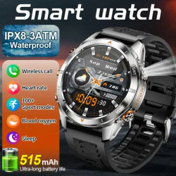 LIGE nouveaux hommes Smartwatch militaire 515mAh batterie lampe de poche lampe UV fréquence cardiaque moniteur de santé BT appel montre intelligente pour Android IOS