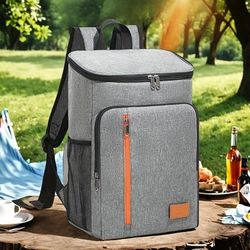 TEMU Large Capacity Insulated Backpack, Cold-proof Shoulder Bag, Thermal Outdoor Pack, Suitable For Camping And Gatherings