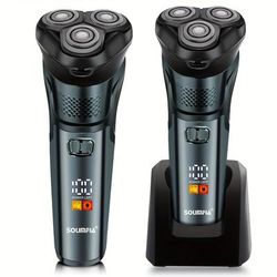 TEMU Lcd Digital Display Shaver Men Beard Machine Portable Digital Display Men's Shaving Razor