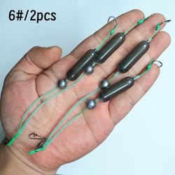 TEMU 2pcs European Carp Fishing Kit With Complete Accessories, Anti-slip Carp And Grass Carp Beads, Anti-slip Line Set