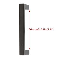 TEMU 10pcs Modern Matte Black Aluminum Cabinet Pulls, Square Metal Handles For Kitchen Cupboard Drawer, Painted Finish, With Screws Included