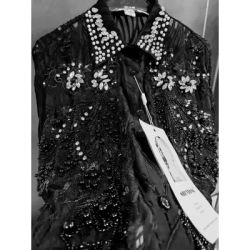 Nouveau en 2025 printemps été paillettes diamants point haute rue Y2K chemises et chemisiers pour femmes à manches longues haut vêtements
