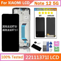 AMOLED for Xiaomi Redmi Note 12 22111317I, 22111317G Lcd Display Digital Touch Screen with Frame for Redmi Note 12 5G Screen