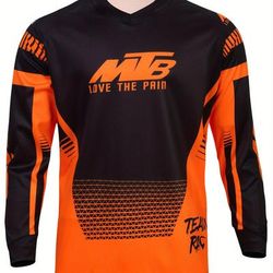 TEMU Breathable And Moisture-wicking Long-sleeve Mountain Bike Jersey - Unisex, Outdoor Sports, Cycling, Running, And Casual Wear, Cycling Apparel | Stylish Cycling Apparel | Comfortable Fi