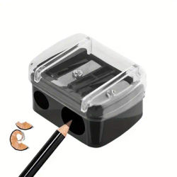 1PC Double Hole Pencil Sharpener Cosmetic Pencil Eyebrow Pencil Multi-purpose Automatic Pencil Sharpener, Office, School Supplie