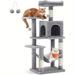 TEMU Multi-level Cat Tree, Cat Tower Condo With 4 Scratching Posts, Hammock, Cave, Toys