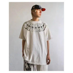 T-shirts à manches courtes pour hommes, Vintage, de haute qualité, imprimé de billets de Dollar américain Saint, hauts surdimensionnés, vêtements lourds, été 2020