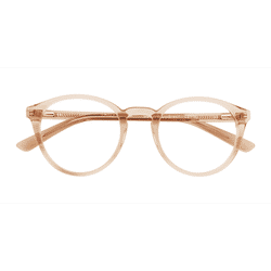 Unisex s round Clear Orange Acetate Prescription eyeglasses - Eyebuydirect s Zoff