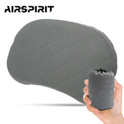AIRSPIRIT Portable Inflatable Pillow Camping Equipment Compressible Folding Air Cushion Outdoor Protective Tourism Sleeping Gear