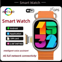 "Android Smartwatch B31 5G Network SIM Card 2.2 inch Amoled GPS WIFI Global Call Smart Watch Men Ultra 4g SIM Card "