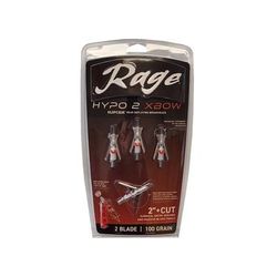 Rage Hypo 2 Crossbow Broadheads 100 Grain 2in 4 Pk Stainless R60002