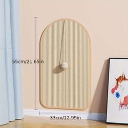 TEMU Durable Sisal Cat Scratching Pad, Wall-mounted Protective Mat For Cats, Non-shedding Cooling Pad, Sofa Claw Grinding Mat - Ideal For Indoor Feline And Claw Health, Cat Accessories