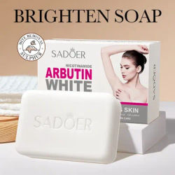 1/2/3pcs SADOER Arbutin Facial Soap Moisturizing Skin WhiteningDeep Cleansing Body Face Wash Foam Facial Cleanser Handmade Soap