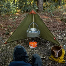 [HODR] MINI Windsheild Bushcraft Triangular Stove Windshield – Lightweight TC Cotton Wind Barrier for Outdoor Cooking