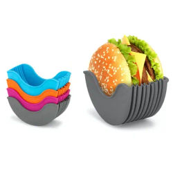 Hamburger Food Bun Fixed Rack Retractable Sandwich Burger Holder Clip Reusable for Household Kitchen Helping Decor