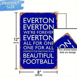 TEMU 1pc Football Metal Tin Sign 8x12 Inch - Vintage Motivational Quote Wall Art For Man Cave, Bar, Garage, Cafe Decor - Durable Football Fan Gift For Supporters, Distressed , 2d Flat, Room Decor