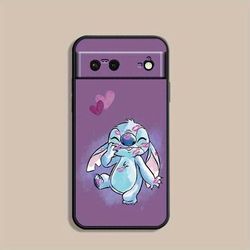 TEMU New Hot Cute Funny Stitch Cartoon For Google Pixel 9 9a 8a 8 7 7a 6 6a Pro Xl 2024 4g 5g Straight Edge Protective Multicolored Soft Tpu Cover Phone Case