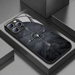 TEMU Pattern Mobile Phone Case For Iphone 16promax/15pro/14plus/13/12/11/x/xr/xsmax, Tempered Glass, Protective Cover With High-end Feel