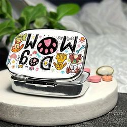 TEMU A Prescription Medication Box For A Dog Mom, A Mini Pill Organizer With 2 Compartments, A Portable Home Medication Storage Box, A Unique Gift Suitable For Pockets Or Handbags.