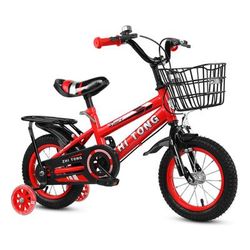 TEMU Bicycle 12 14 16 Inch Children Bike Boys Girls Toddler Bicycle Adjustable Height Kid Bicycle With Detachable Basket For 2 7 Years Old