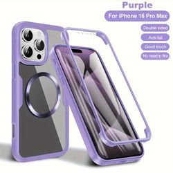 TEMU Double-sided Phone -in , Supports Wireless Charging, Suitable For 16promax 16plus 16pro - And -drop Frame Accessories