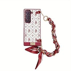 TEMU Luck Flower Flower Phone Case, Suitable For , Full Coverage Anti-drop Protective Cover, Creative And Minimalist Design For Galaxy Z Fold3, Z Fold4, And Z Fold Se.