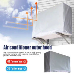Couverture de climatiseur, isolation anti-poussière, couverture AC pour unités extérieures, nettoyage, protection des marchandises ménagères