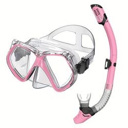 TEMU Comfortable, Leak-proof Tempered Glass Snorkeling Set With Panoramic View, Ideal For Swimming And Snorkeling Enthusiasts, Durable Pc Material, Festival