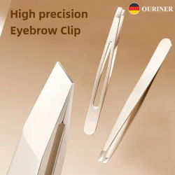 Pince à épiler en acier inoxydable pour sourcils, épilation des poils du visage et des poils incarnés-embouts inclinés de précision, prise ergonomique, pas d'électricité
