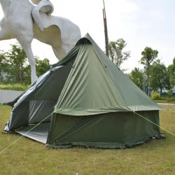 8 Person Stove Tent - Mongolian Yurt, Tepee, Picnic Pyramid with Chimney, Hot Tipi Tent for Camping, Hiking, Outdoor Adventure