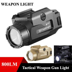 Tactical Weapon Flashlight Metal 800 Lumens LED Strobe Light 20mm GLOCK 17 Airsoft Rifle TLR7 Scout Hunting Torch Light
