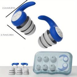 TEMU 1set Of 8pcs New And Upgrated Design Premium Silicone Earplugs For Adults, Comfortable & Durable, Ideal For Swimming Sleeping Working And Travel, Including L/m/s Sizes Of Earbud Head