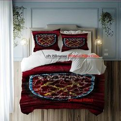 TEMU 3pcs West Ham Pattern Bedding Set, Duvet Cover And Pillowcases, Suitable For All , For Home And , Perfect Gift For , Best Party Present, 1 Duvet Cover + 2 Pillowcases Without Inserts
