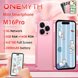 ONEMYTH M16 Pro 3G Mini Smartphone 4.0-inch HD Full Screen 2000mAh 2GB RAM 16GB ROM Rear 5MP Dual SIM Standby Facial Recognition