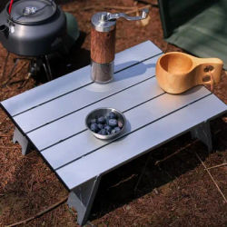 Mini Aluminum Alloy Folding Table, Outdoor Ultra Lightweight Portable Leisure Tent, Camping Fishing Coffee Table,A1166