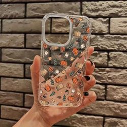 TEMU Fall Decor Autumn Aesthetic Clear Phone Case For 11 15 14 Pro Max Xr Plus Case Transparent Phone Cover Birthday Christmas Gifts For Women Mom