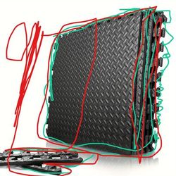 "TEMU Foam Pad, Sports Pad, Gym Floor Mat - Thickened Rubber Mat, Home And Gym Splicing Eva Floor Protection Mat - 24"x24" (60cm X 60cm) - Includes 6 Sports Pads And 12 Lock Edge Borders Christmas Gift"