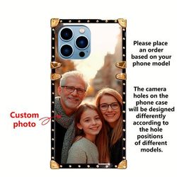 TEMU 1 Custom Photo Phone Case, Fully Wrapped, Stylish, Trendy Brand, Commemorative, For Lovers, Family, Souvenirs, Moments , Memorial Gift, Compatible With Iphone