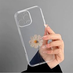TEMU Pattern, Transparent Pattern Shock Absorption Protection Mobile Phone Case, Suitable For Iphone16 15 14 11pro Max