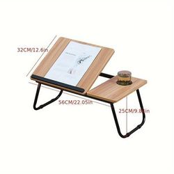 TEMU Portable Folding Laptop Desk Table Bed Adjustable Computer Stand Tray Furniture
