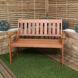 TEMU Cartmel 2 Seater Outdoor Wooden Garden Patio Bench