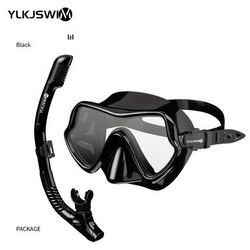 TEMU Snorkeling Set With Leak-proof And Tempered Glass Lenses, Panoramic Swimming, Snorkeling Gear, Snorkeling Essentials.