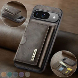 Luxury Business RFID Leather Case for Google Pixel 9 pro XL -2-in-1 Detachable Wallet Magsafe