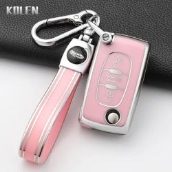 For Citroen C2 C3 C4 C5 C6 Xsara Berlingo For Peugeot 207 307 308 407 607 807 Fashion TPU Car Key Case Cover Keychain Fob Shell