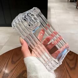 TEMU 3pcs/pack Shockproof Tpu Clear Phone Case For Iphone 16 15 14 11 Pro Xr Xs 8 Plus Transparent Back Cover