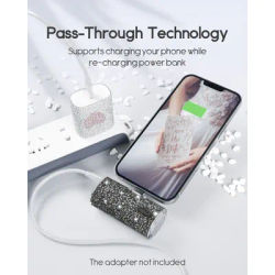 Chargeur de poche iWALK 4500 mAh : design étincelant, prise et charge, compatible avec iPhone/AirPods
